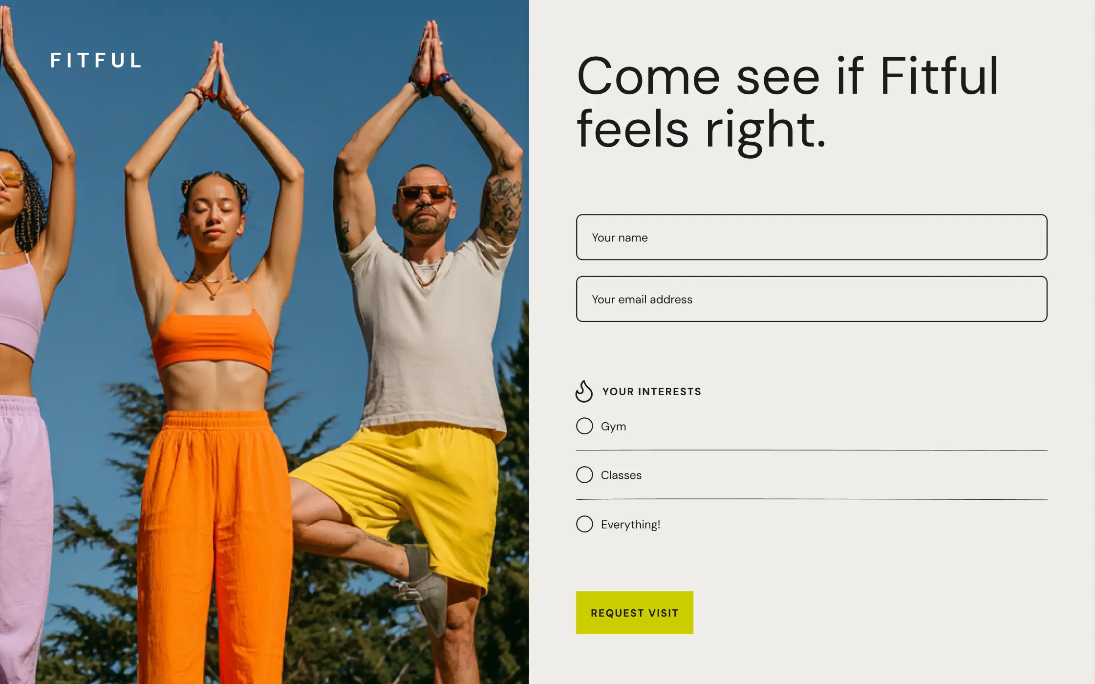 A signup form built in Cakemail.