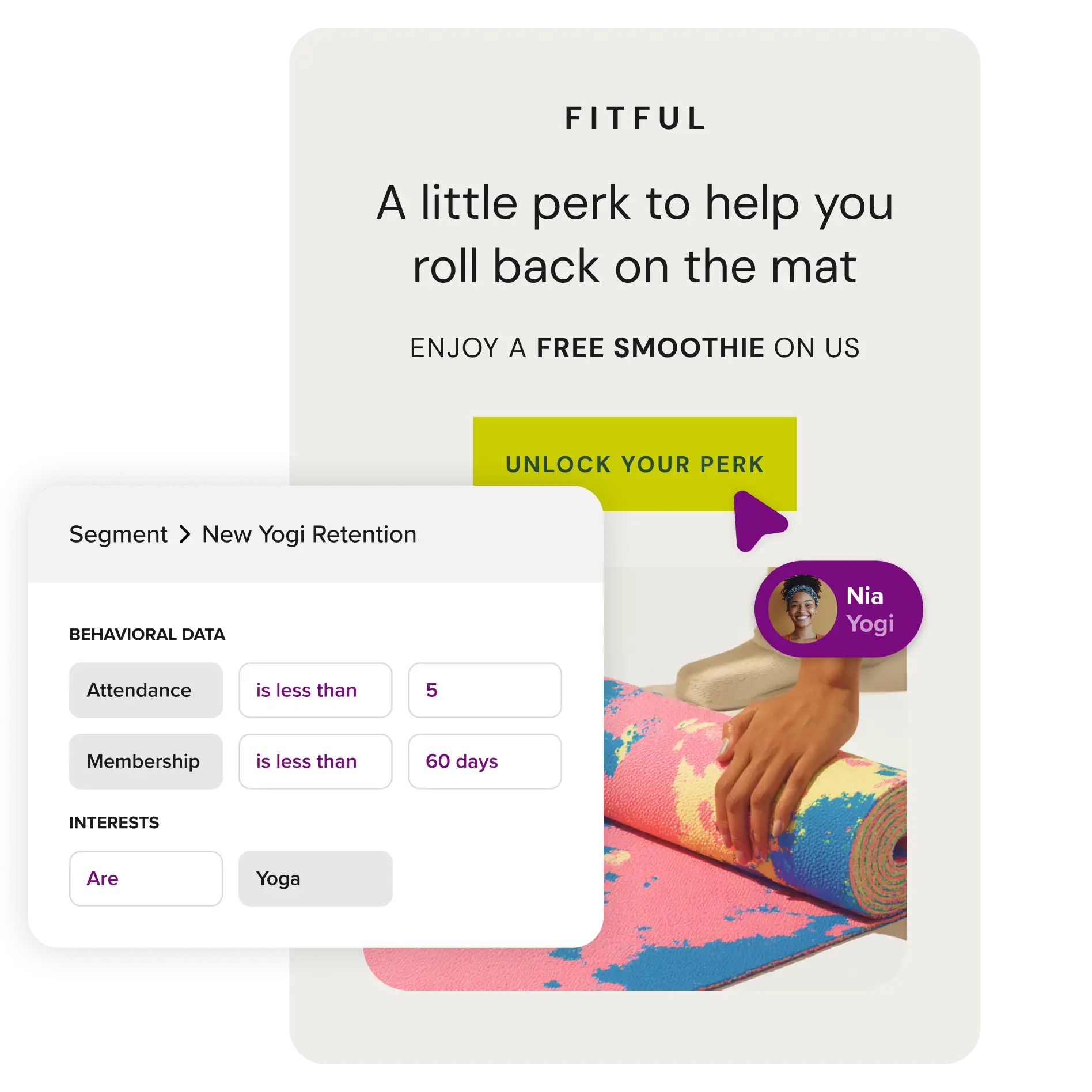 Behavioural targeting rules in Cakemail.